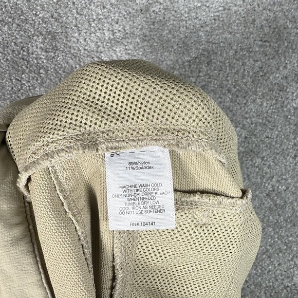 Koppen Cargo Shorts‎ Mens 40 Beige Khaki Hiking Nylon Blend Zippered pocket 10" - Picture 11 of 11